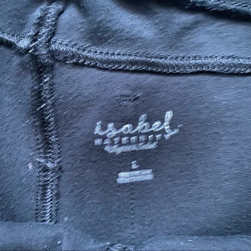 Isabel Maternity black stretch knit skinny pants size Large